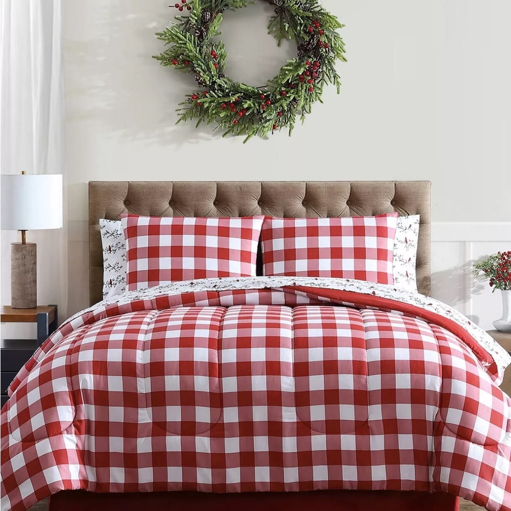 Hallmart Collectibles Holiday Cardinal 8-Pc. Full Comforter Set Red - NWT